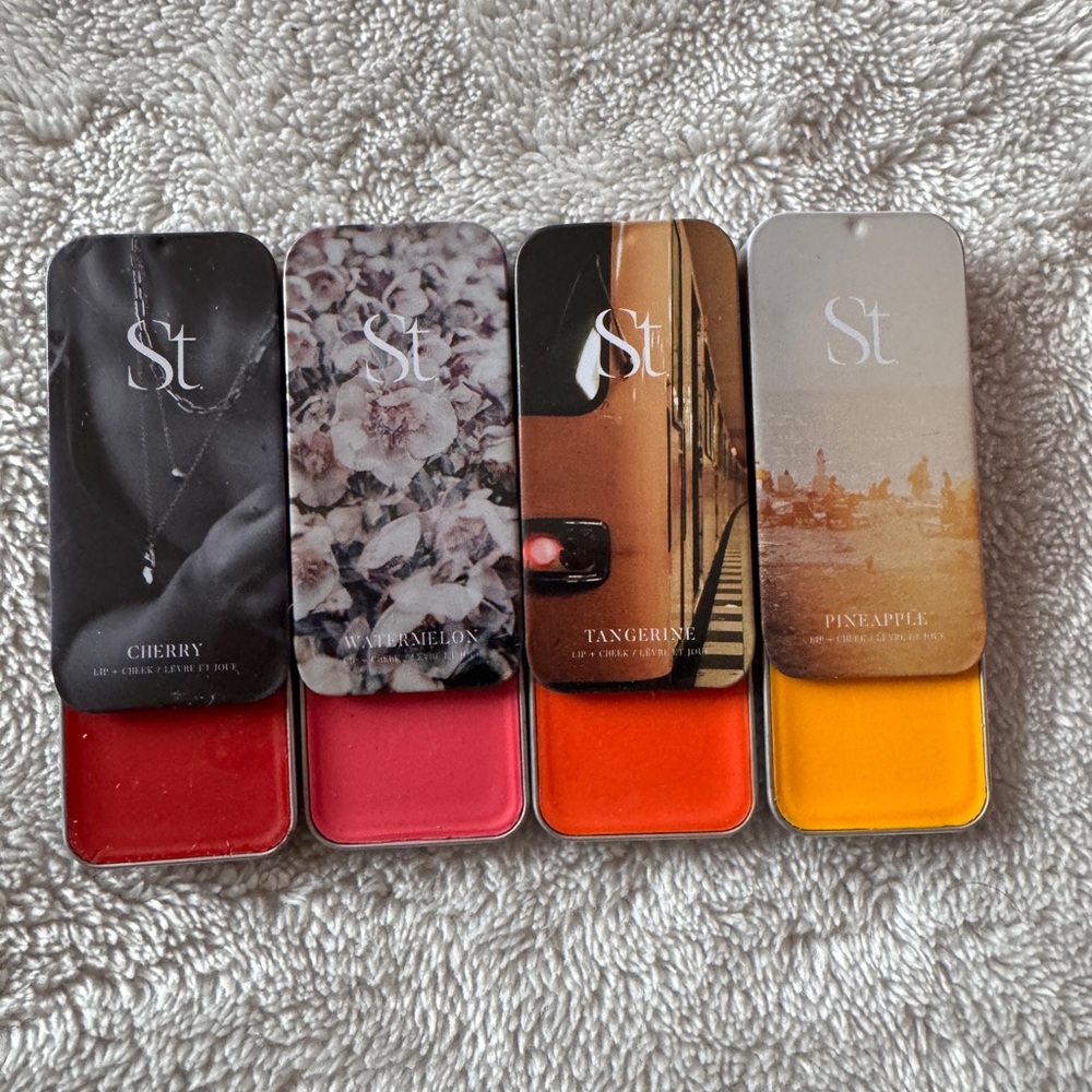 Seint Lip & Cheek Scented Bundle of 4 Limited Edition and retired 🍒🍉🍊🍍